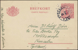 Postkarte P 30 BREFKORT König Gustav 10 Öre DV 811, STOCKHOLM 23.6.12 N. Neuulm - Postal Stationery