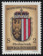 1523 Aus Block 1000 Jahre Österreich, Wappen Oberösterreich, 2 S  ** - Ungebraucht