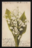 Foto AK Maiblumen Farbenlichtdruck ULM  BAHNHOF / STUTTGART No 1 11.5.1904  - Altri & Non Classificati