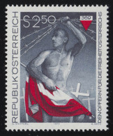 1558 Den Opfern Für D. Freiheit Österreichs Kämpfer Stacheldraht Fahne 2.50 S ** - Unused Stamps
