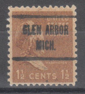 USA Precancel Vorausentwertungen Preo Locals Michigan, Glen Arbor 723 - Precancels