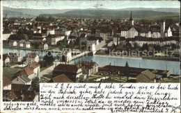 12358634 Aarau AG Stadtbild Mit Der Aare Bruecke Aarau AG - Sonstige & Ohne Zuordnung