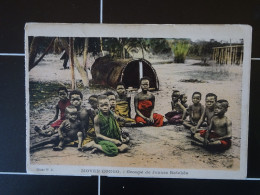 Moyen Congo Groupe De Jeunes Batekès (colorisée) - Congo Belge