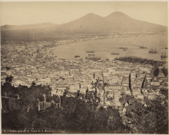 ° ITALIE ° NAPLES - NAPOLI ° Vedula Generale Di Napoli Da San Martino ° PORT ° Photo De 1878 ° - Lieux