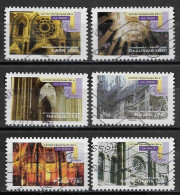 France 2011 Oblitéré Autoadhésif  N° 554 - 556 - 560 - 561 - 562 - 563  -   Art Gothique  ( Détails Architecturaux ) - Used Stamps