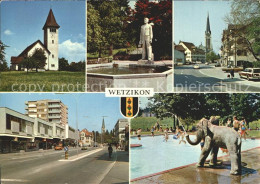 12349502 Wetzikon ZH Katholische Kirche St. Franziskus Freibad Brunnen Wetzikon  - Other & Unclassified