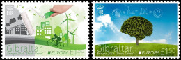 SALE!!! GIBRALTAR 2016 EUROPA Think Green 2 Stamps Set MNH ** - 2016