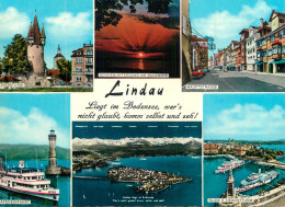 Navigation Sailing Vessels & Boats Themed Postcard Lindau Lighthouse Pleasure Cruise - Sailing Vessels