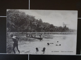 Au Congo Gare Aux Crocodiles - Congo Belge