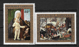 PA - 1972 - N° 132 à 133**MNH - Noël, Bruegel - Gabón (1960-...)