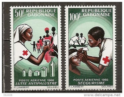 PA - 1966 - N° 43 à 44**MNH - Croix-Rouge - Gabon