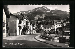 AK St. Johann In Tirol, Bahnhofstrasse Mit Kitzbühelerhorn  - Altri & Non Classificati