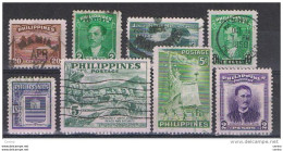 PHILIPPINES:  1947/52  DIFFERENTS  -  LOT  8  USED  STAMPS  -  YV/TELL. 329//400 - Philippines