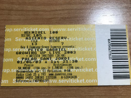 Peter Gabriel Concert Ticket Barcelona 01/06/2003 Palau Sant Jordi Entrada - Biglietti Per Concerti