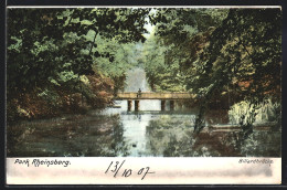 AK Rheinsberg, Park Rheinsberg, Billardbrücke  - Rheinsberg