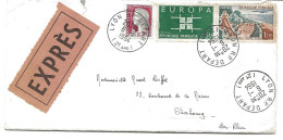 LETTRE PAR EXPRES 1964  AVEC 3 TIMBRES - Briefe U. Dokumente