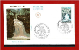 F.D.C - 1973 - N° 1764 - ENVELOPPE PREMIER JOUR  - 8 SEPT 1973 - VILLERS-LE-LAC - LE SAUT DU DOUBS -  COTE : 2.00 € - 1970-1979