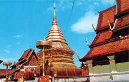 THAILANDE -  Chedee Of Wat Phrathat On The Top Of Mountain Doisuthep At Chiengmail North Thailand-Carte Postale Ancienne - Tailandia