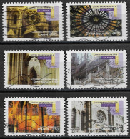 France 2011 Oblitéré Autoadhésif  N° 554 - 558 - 560 - 561 - 562 - 563   -    Art Gothique  ( Détails Architecturaux ) - Used Stamps