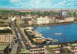 Navigation Sailing Vessels & Boats Themed Postcard Hamburg Alster Lake 1967 - Voiliers