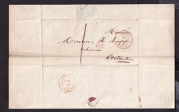 DDGG 067 - Lettre Précurseur GAND 1849 Vers OOSTACKER - Marque CC = Courrier Cantonal - Port 1 Décime - 1830-1849 (Independent Belgium)