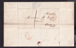 DDGG 067 - Lettre Précurseur GAND 1849 Vers OOSTACKER - Marque CC = Courrier Cantonal - Port 1 Décime - 1830-1849 (Onafhankelijk België)