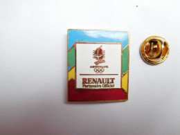 Beau Pin's En EGF , Auto Renault , JO Jeux Olympiques Albertville 92 , Signé COJO 1991 - Renault