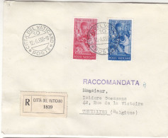 Vatican - Lettre Recom De 1955 - Oblit Citta Del Vaticano - Exp Vers Thuillies - Valeur 7,50 € En .....2003 - Covers & Documents