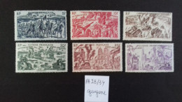 GUYANE PA 29/34 ** GRANDES SERIES COLONIALE   TCHAD  Au RHIN - 1946 Tchad Au Rhin