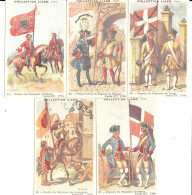 DV86 - CHROMO LIAND - CHRONOLOGIE DU DRAPEAU FRANCAIS - LOUIS XV - RGT ORLEANS - FOREZ - BRETAGNE - BERRY - LANGUEDOC - Autres & Non Classés