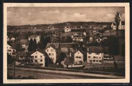 AK Männedorf, Teilansicht Auf Häuser, Kirche Und Oberleitungen Von Anhöhe  - Other & Unclassified