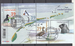 Nederland 2003 Nr Nvph Nr 2170; Mi Nr Blok 77 ;  Nederlandse Wad Met Scholekster, Lepelaar, Zeehond, Birds - Oblitérés