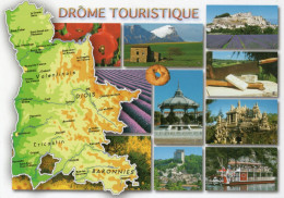 - 26 - DROME TOURISTIQUE - Carte Du Département - Multi Vues - Clichés Rissoan - Quoilin. - Scan Verso - - Sonstige & Ohne Zuordnung