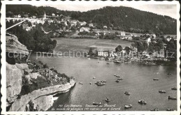 12338220 Les Brenets Blick Auf Den See Und Die Stadt Les Brenets - Autres & Non Classés