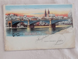 Gruss Aus Basel Sous La Neige , 1900 - Bazel