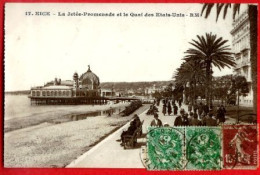 06 - NICE - LA JETÉE - PROMENADE ET LE QUAI DES ETATS-UNIS - RM - CPSM GRANDE ANIMATION (343)_CP211 - Cartas Panorámicas