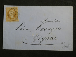 DN16  FRANCE BELLE    LETTRE RARE 1ER JANVIER 1854  A GIGNAC    +AFF. INTERESSANT +++ - 1849-1876: Periodo Classico