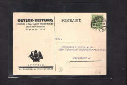 DR. Reklame-Karte Ostsee-Zeitung Stettin. - Otros & Sin Clasificación