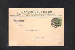 DR. Reklame-Karte Mineralöle, Krokisius Stettin. - Altri & Non Classificati