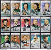 1973 British Antarctic Territory Explorers 15v. MNH Michel N. 45AX/59AX - Sonstige & Ohne Zuordnung