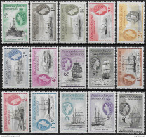 1954-62 Falkland Dependencies Ships 15v. MNH SG N. G26/40 - Andere & Zonder Classificatie