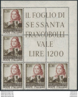 1951 Italia Perugino Angolare MNH Sass BA N. 14 - 1946-60: Nieuw/plakker