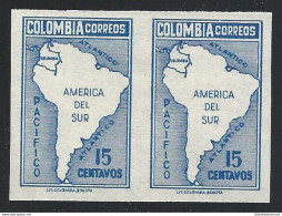 1946 COLOMBIA, YT 397 MNH/** COPPIA NON DENTELLATA VARIETAe#039; - Sonstige - Amerika