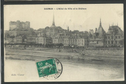 Maine Et Loire , Saumur , L'hôtel De Ville Et Le Château - Saumur