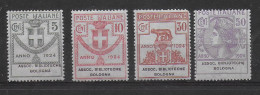 REGNO D'ITALIA  ** MNH LUSSO 1924-25 ENTI PARASTATALI " ASS. BIBLIOTECHE BOLOGNA " 4 VAL. €. 450,00++  C2005 - Mint/hinged