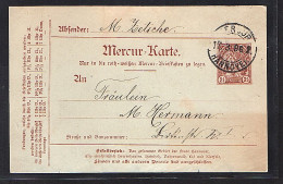 Privatpost, Mercur Hannover  2,5 Pf., Ganzsache 1896, Gestempelt - Privatpost