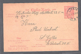 Privatpost, Lipzia Leipzig, 2,5 Pf.,  Ganzsache 1897 Gestempelt. - Private & Lokale Post