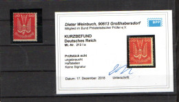 DR., Mi.-Nr. 213 Ia, Ungebraucht, Kurzbefund WeinbuchBPP. - Other & Unclassified