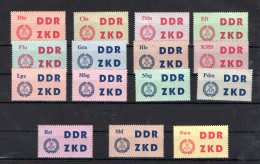 DDR-LKZ-ZKD Mi.-Nr. 1-15 Postfrisch. - Otros & Sin Clasificación