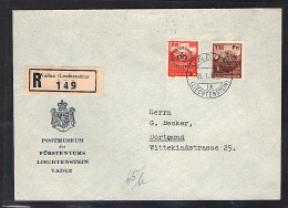 Liechtenstein, R-Brief  Mi.-Nr. D. 9 + 10 - Andere & Zonder Classificatie